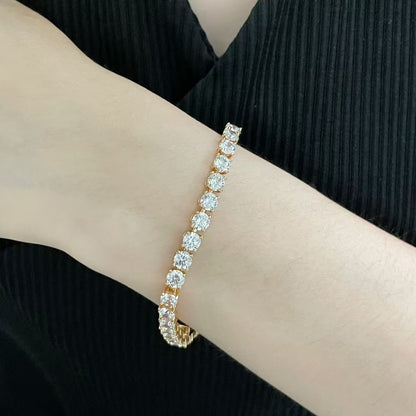 [Triumph Jewelry]TENNIS BRACELET WITH FULL DIAMOND SETTING