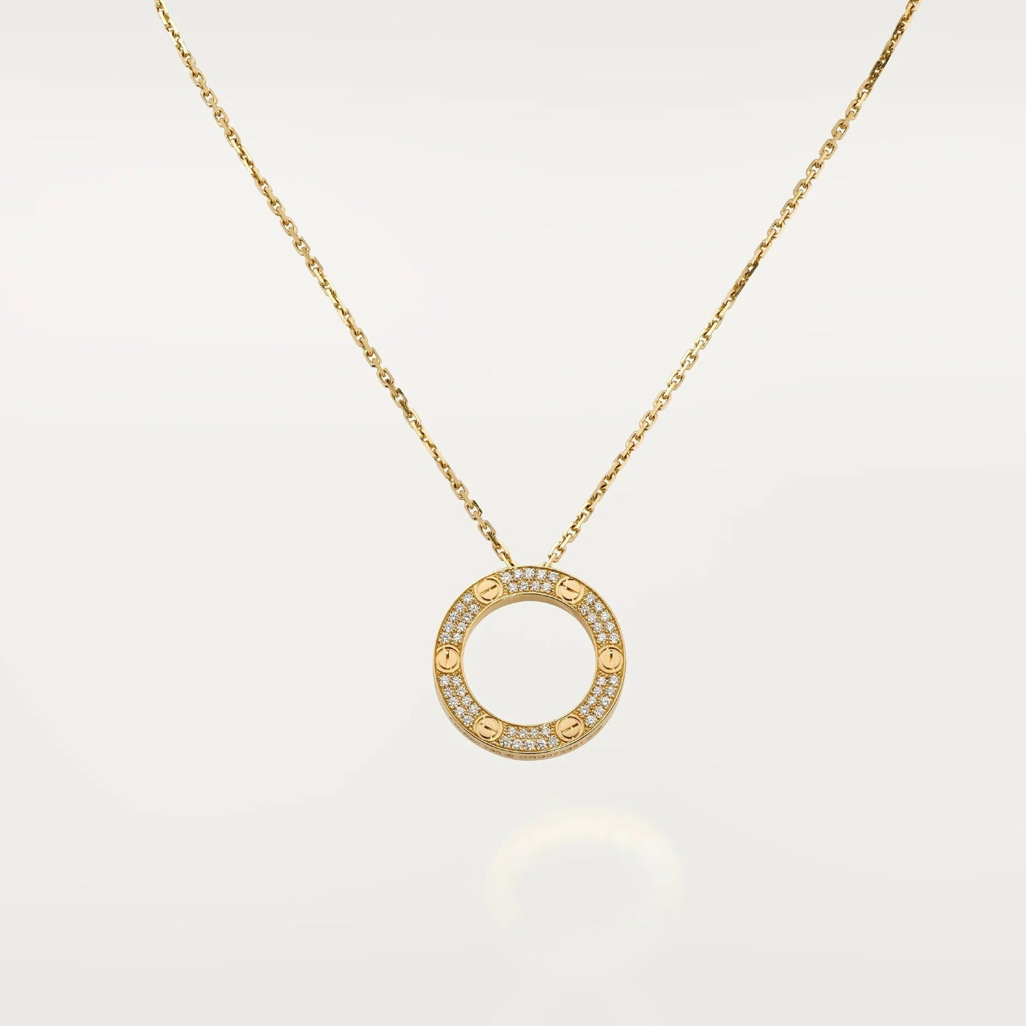 [Triumph Jewelry]LOVE NECKLACE 16MM  FULL DIAMOND