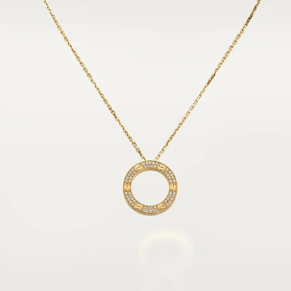 [Triumph Jewelry]LOVE NECKLACE 16MM  FULL DIAMOND