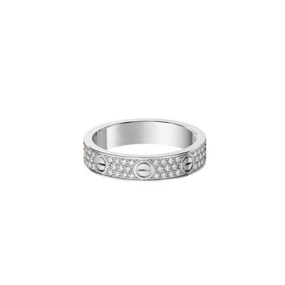 [Triumph Jewelry]LOVE RING 4.0MM DIAMOND PAVED