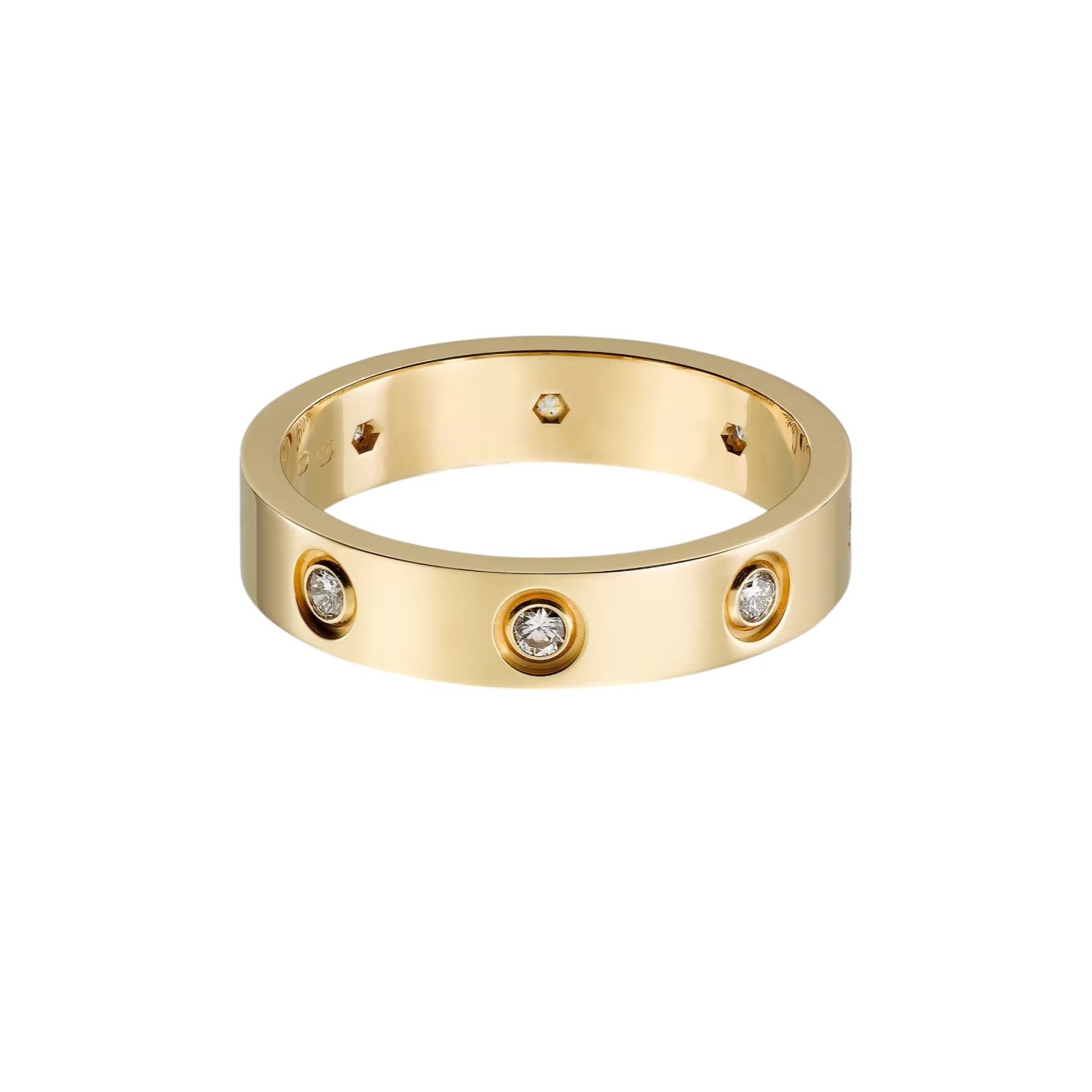 [Triumph Jewelry]LOVE 4MM 8 DIAMOND RING