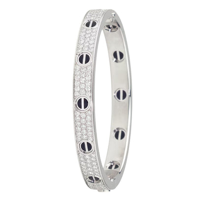 [Triumph Jewelry]LOVE BRACELET 6.1MM DIAMOND-PAVED CERAMIC