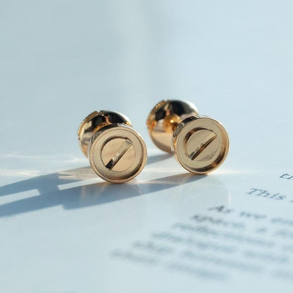 [Triumph Jewelry]LOVE EARRINGS PINK GOLD 10MM