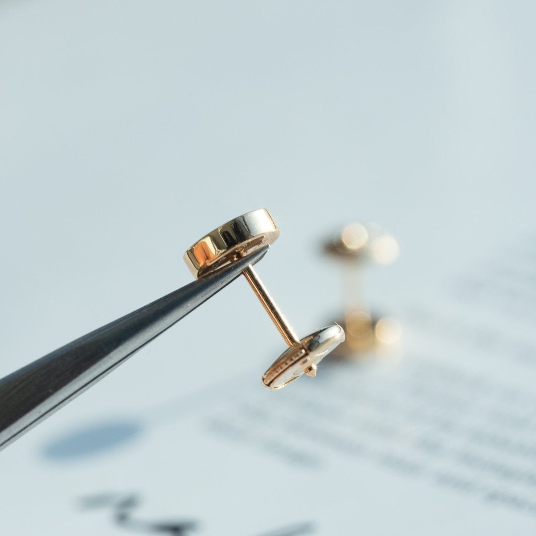 [Triumph Jewelry]LOVE EARRINGS PINK GOLD 10MM