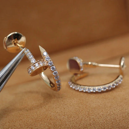 [Triumph Jewelry]JUSTE FULL DIAMOND SMALL EARRINGS