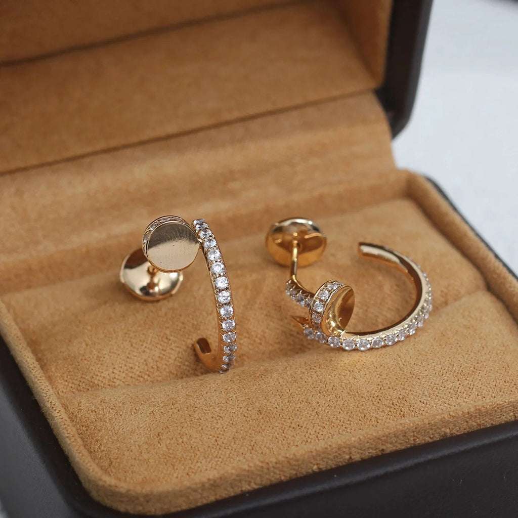 [Triumph Jewelry]JUSTE FULL DIAMOND SMALL EARRINGS