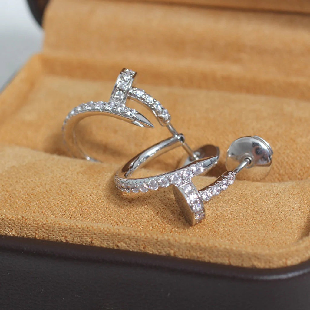 [Triumph Jewelry]JUSTE FULL DIAMOND SMALL EARRINGS