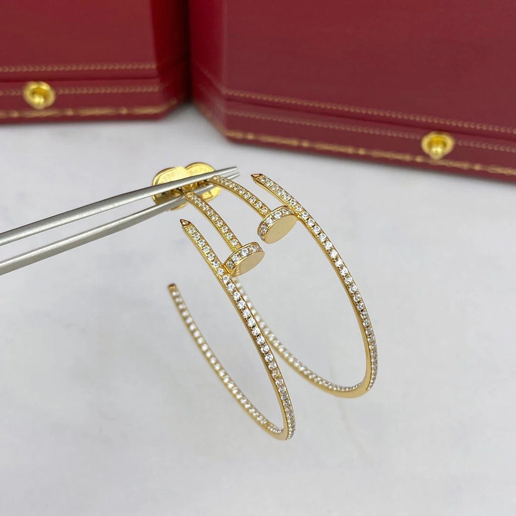 [Triumph Jewelry]JUSTE FULL DIAMOND LARGE EARRINGS