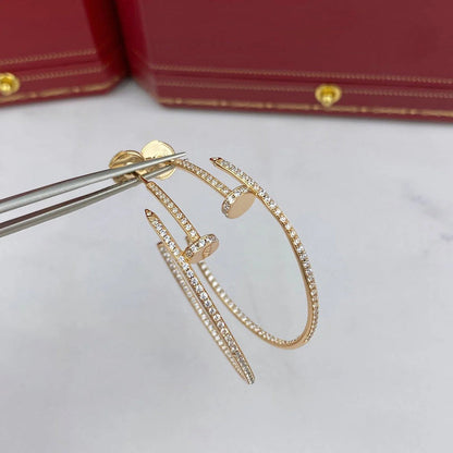 [Triumph Jewelry]JUSTE FULL DIAMOND LARGE EARRINGS