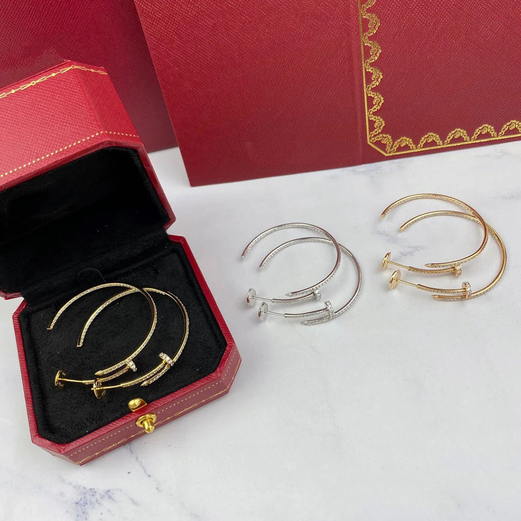 [Triumph Jewelry]JUSTE FULL DIAMOND LARGE EARRINGS