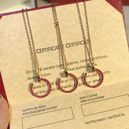 [Triumph Jewelry]JUSTE NECKLACE RED FULL DIAMONDS