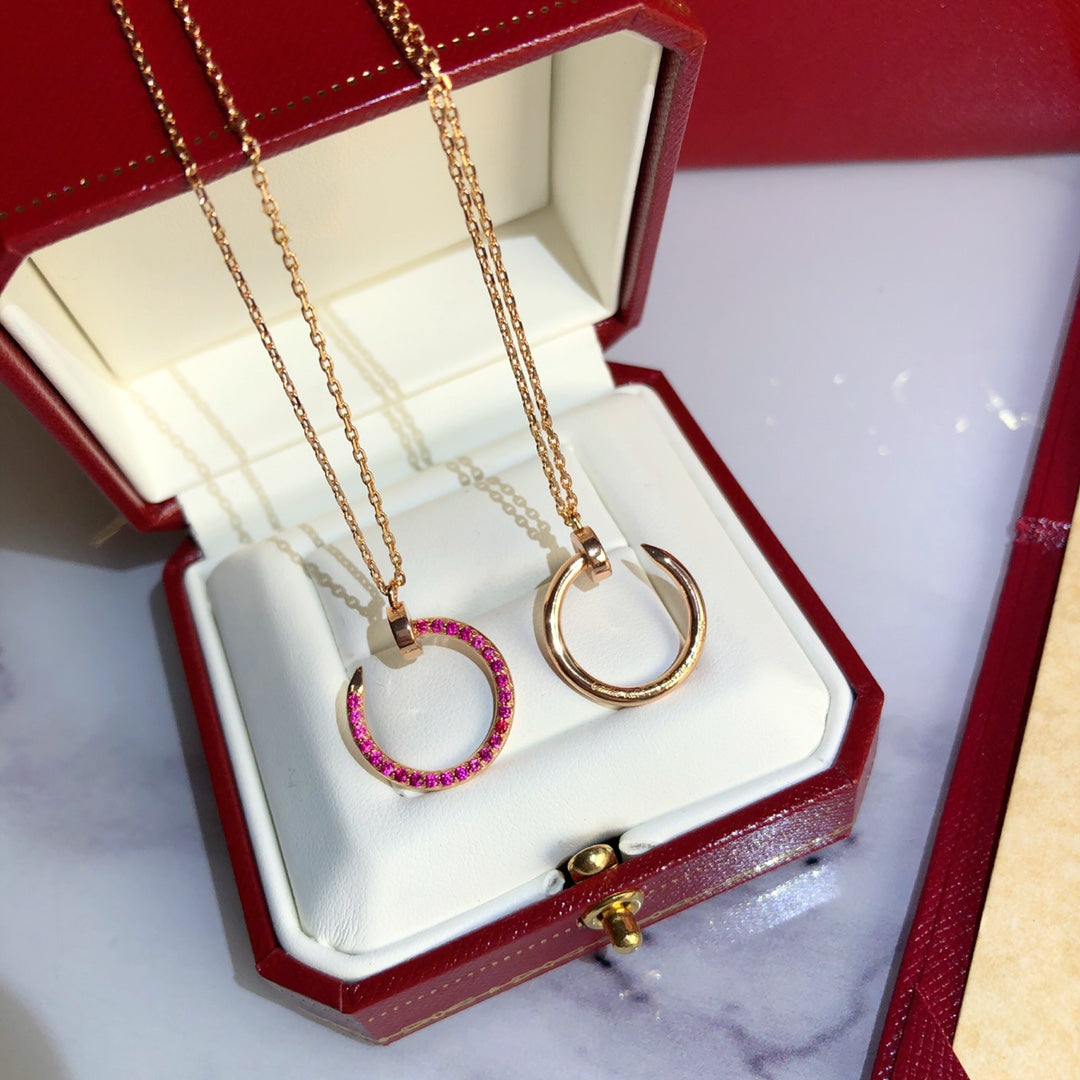 [Triumph Jewelry]JUSTE NECKLACE RED FULL DIAMONDS