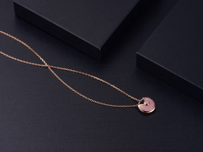 [Triumph Jewelry]AMULETTE ROSE GOLD PINK MOP NECKLACE