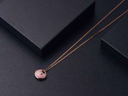 [Triumph Jewelry]AMULETTE ROSE GOLD PINK MOP NECKLACE