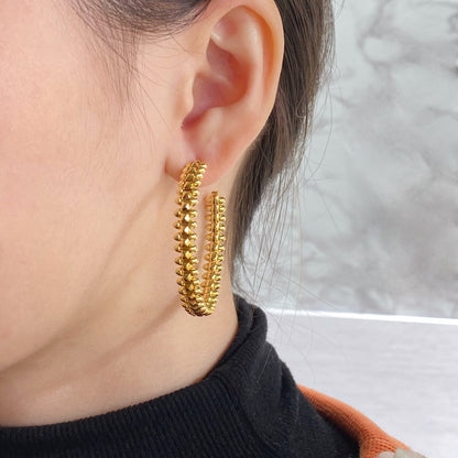 [Triumph Jewelry]CLASH HOOP LARGE EARRINGS