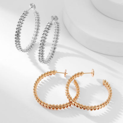 [Triumph Jewelry]CLASH HOOP LARGE EARRINGS
