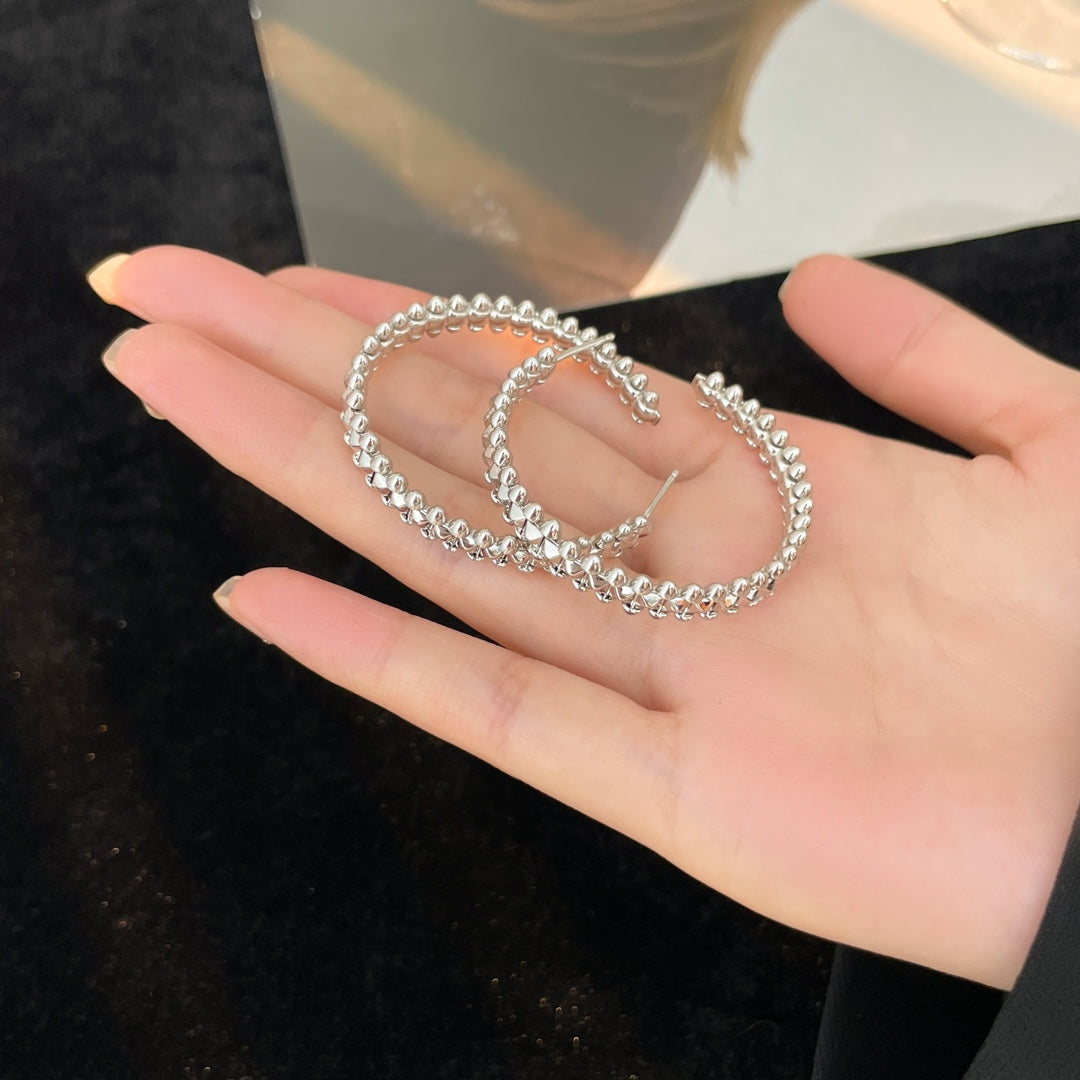 [Triumph Jewelry]CLASH HOOP LARGE EARRINGS