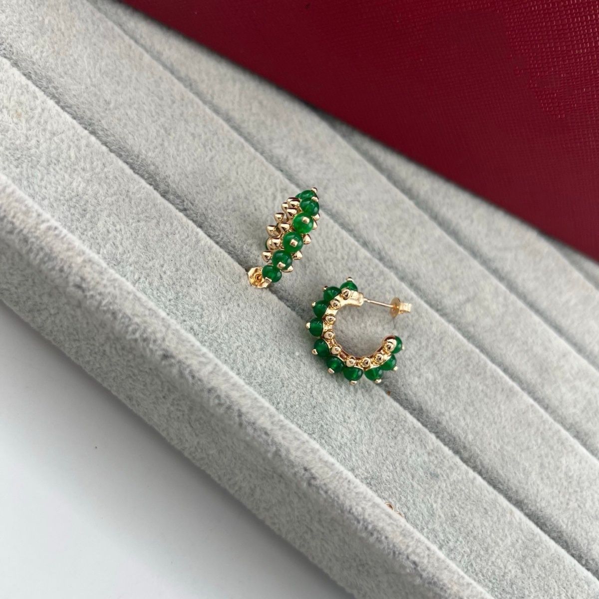 [Triumph Jewelry]NEW COLORED GEMSTONE COLLECTION SMALL HOOP EARRINGS