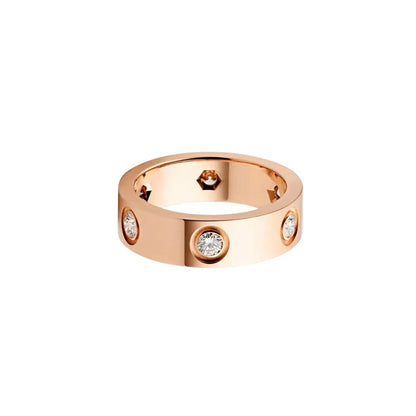 [Triumph Jewelry]LOVE 5.5MM 6 DIAMOND RING