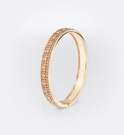 [Triumph Jewelry]2026 WOVEN-PATTERN BRACELET SET WITH FULL DIAMOND INLAY THREE-COLORS