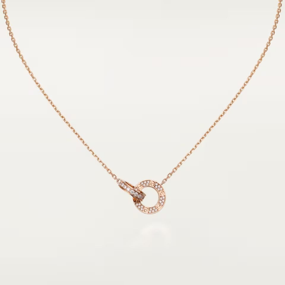 [Triumph Jewelry]LOVE  FULL DIAMOND PENDANT NECKLACE