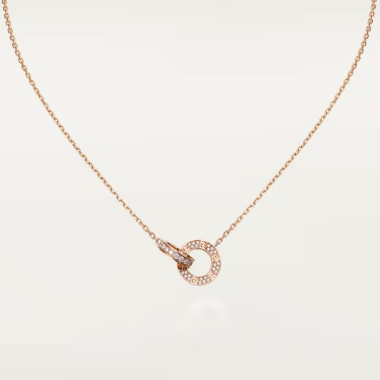 [Triumph Jewelry]LOVE  FULL DIAMOND PENDANT NECKLACE