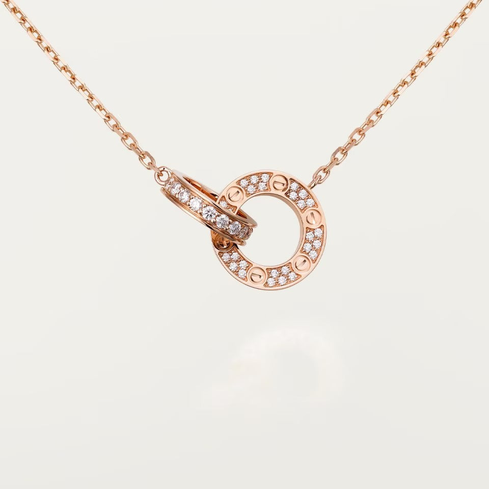 [Triumph Jewelry]LOVE  FULL DIAMOND PENDANT NECKLACE