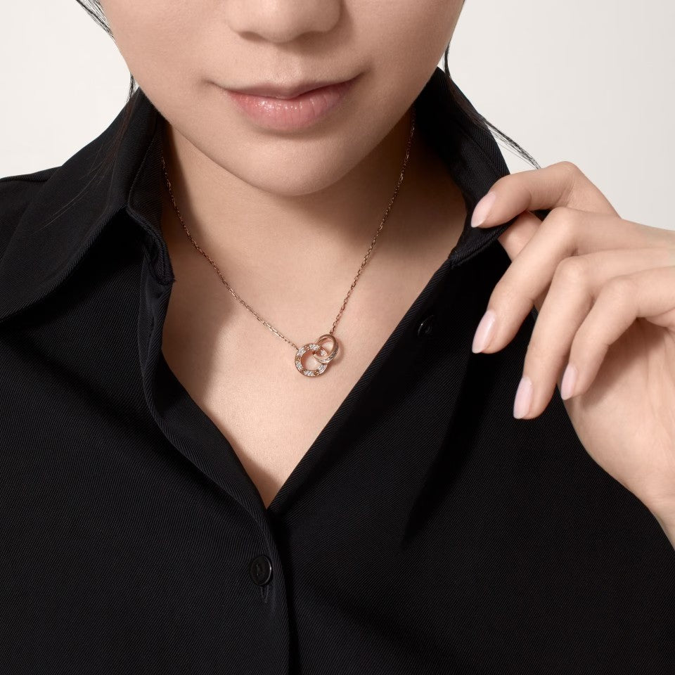 [Triumph Jewelry]LOVE  FULL DIAMOND PENDANT NECKLACE