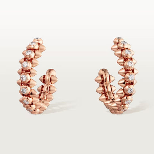 [Triumph Jewelry]CLASH FULL DIAMOND MEDIUM EARRINGS