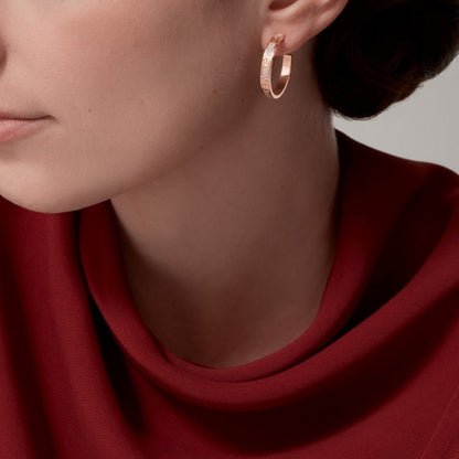 [Triumph Jewelry]LOVE EARRINGS 3.6MM DIAMOND PAVED