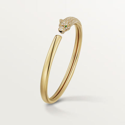 [Triumph Jewelry]PANTHERE HALF DIAMOND OPEN BRACELET