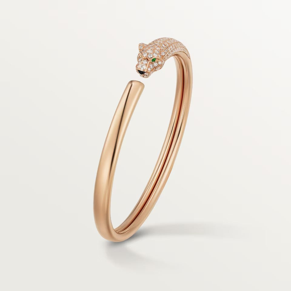 [Triumph Jewelry]PANTHERE HALF DIAMOND OPEN BRACELET
