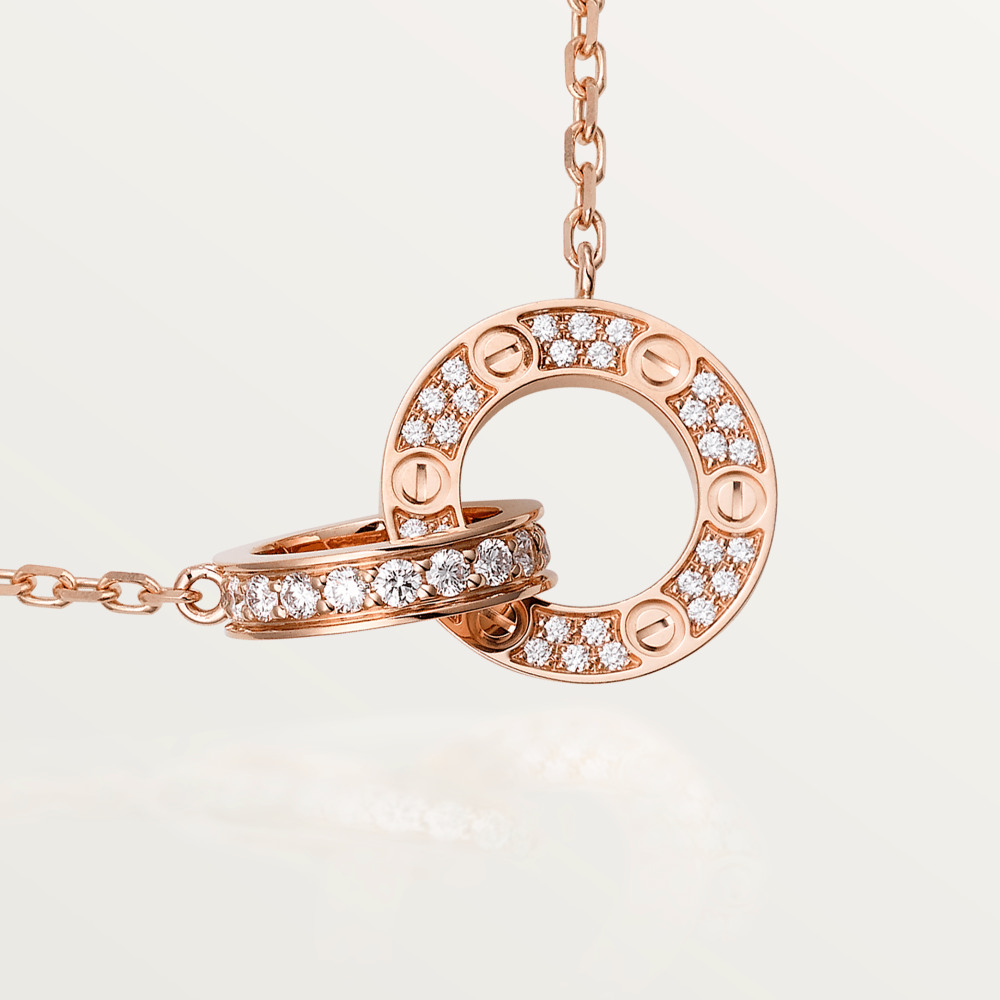 [Triumph Jewelry]LOVE  FULL DIAMOND PENDANT NECKLACE