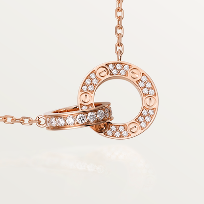 [Triumph Jewelry]LOVE  FULL DIAMOND PENDANT NECKLACE