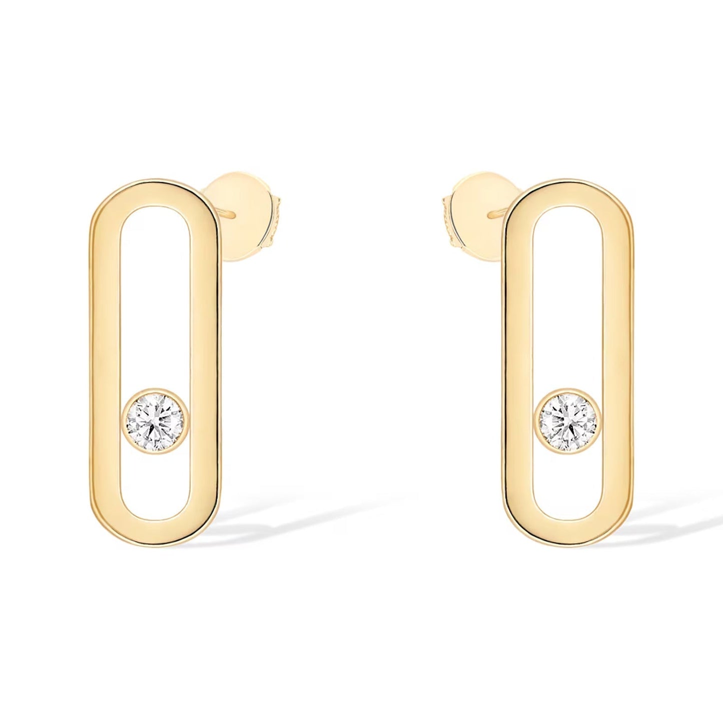 [Triumph Jewelry]MOVE UNO SMALL 1 DIAMOND EARRINGS