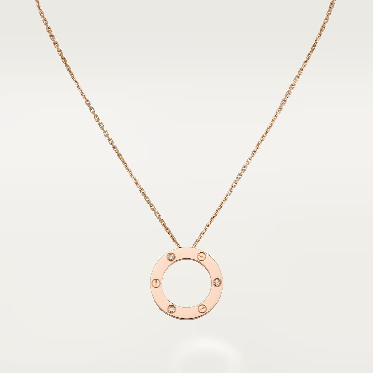 [Triumph Jewelry]LOVE NECKLACE 16MM 3 DIAMONDS