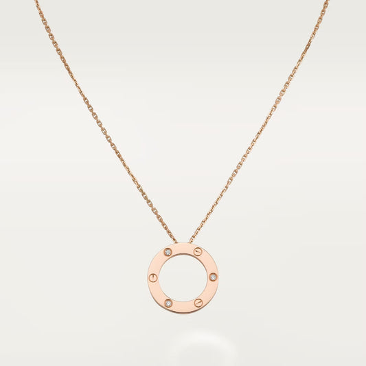 [Triumph Jewelry]LOVE NECKLACE 16MM 3 DIAMONDS
