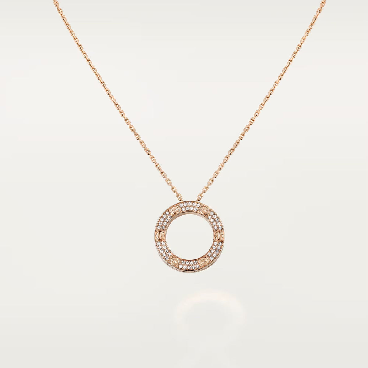 [Triumph Jewelry]LOVE NECKLACE 16MM  FULL DIAMOND