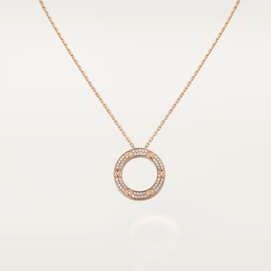 [Triumph Jewelry]LOVE NECKLACE 16MM  FULL DIAMOND