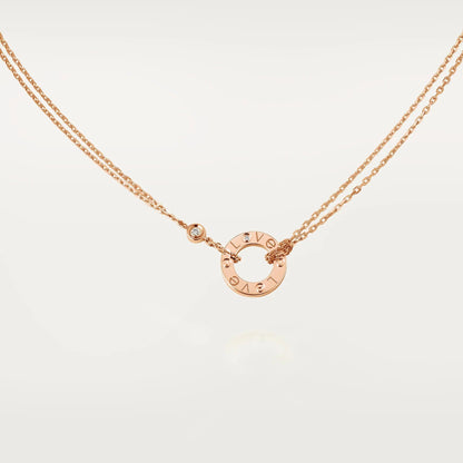 [Triumph Jewelry]LOVE NECKLACE 16MM 2 DIAMONDS