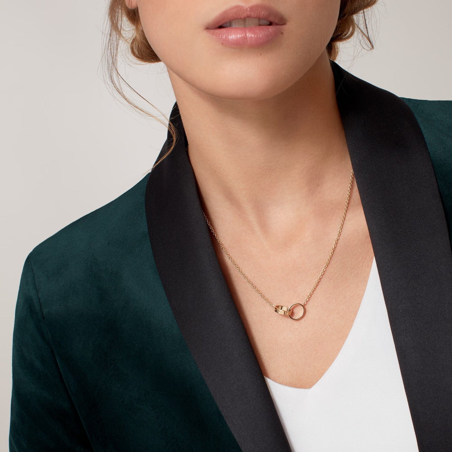 [Triumph Jewelry]LOVE DOUBLE RING NECKLACE