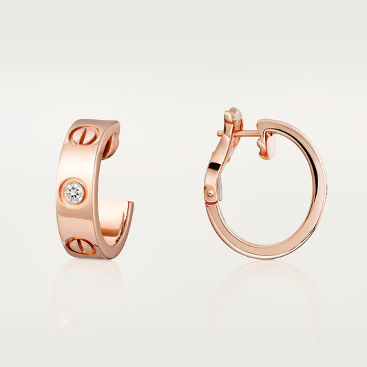 [Triumph Jewelry]LOVE EARRINGS 5.7MM 2 DIAMONDS