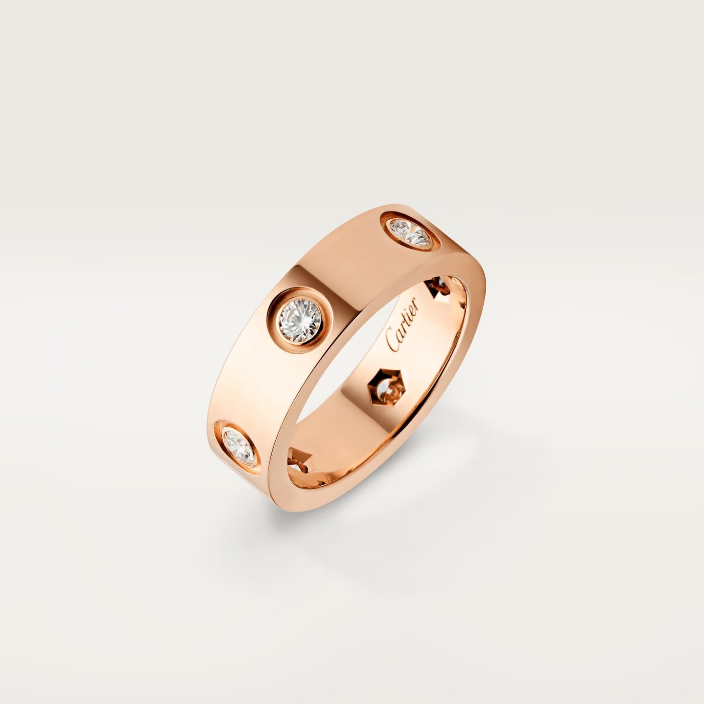 [Triumph Jewelry]LOVE 5.5MM 6 DIAMOND RING