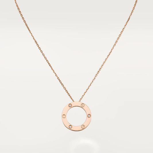[Triumph Jewelry]LOVE NECKLACE 16MM 3 DIAMONDS