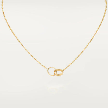 [Triumph Jewelry]LOVE NECKLACE DOUBLE RING GOLD