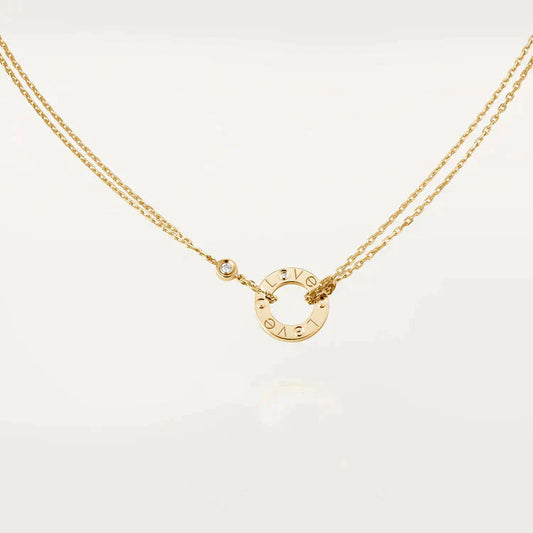 [Triumph Jewelry]LOVE NECKLACE 16MM 2 DIAMONDS