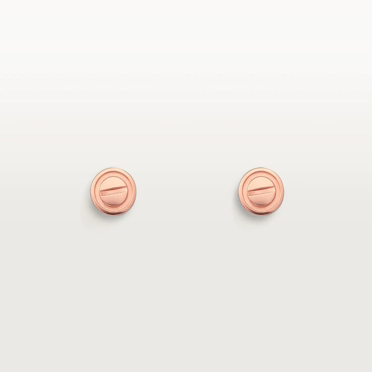 [Triumph Jewelry]LOVE EARRINGS PINK GOLD 10MM