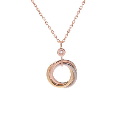 [Triumph Jewelry]TRINITY SILVER GOLD PINK GOLD NECKLACE