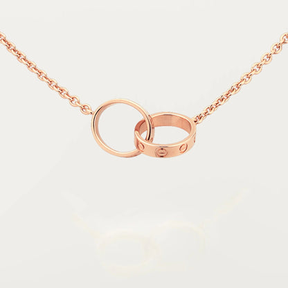 [Triumph Jewelry]LOVE DOUBLE RING NECKLACE