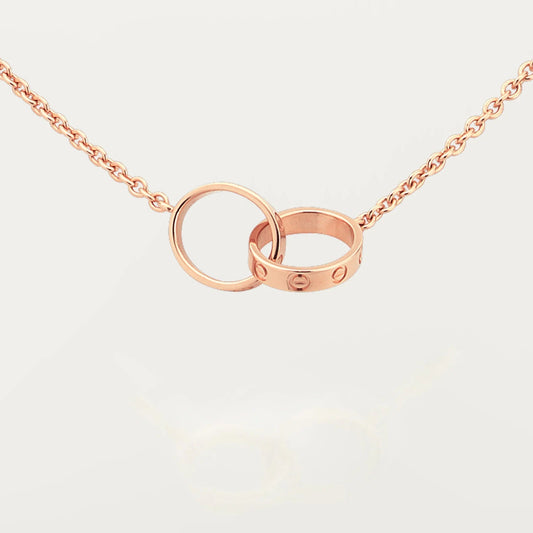 [Triumph Jewelry]LOVE DOUBLE RING NECKLACE